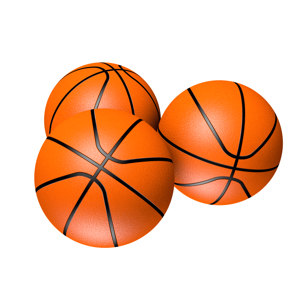 Illustration of 3 basketballs